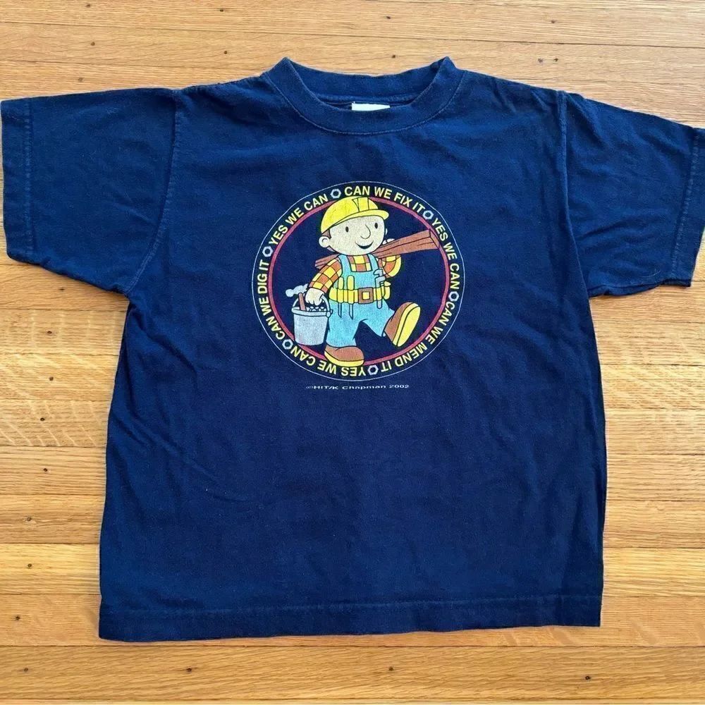 Bob the Builder vintage 2002 navy short sleeve tee shirt